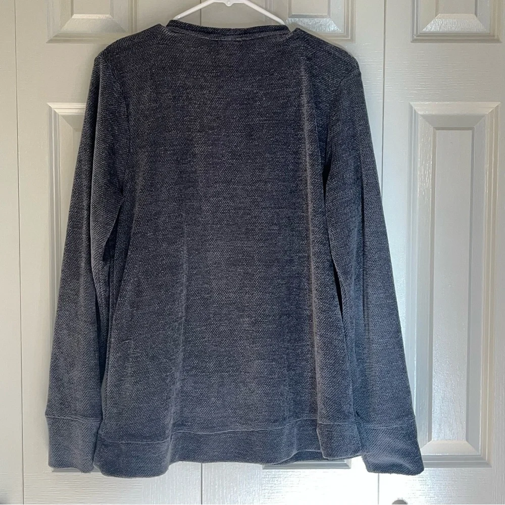 Women's Scoop Neck Shoulder Lace-Up Pullover Sweatshirt Knox Rose Size Large